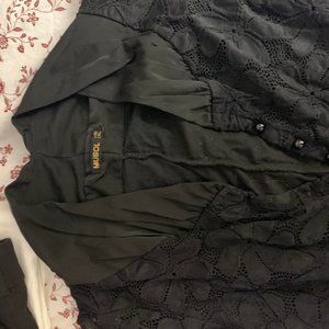 Black Dress with Floral Lace